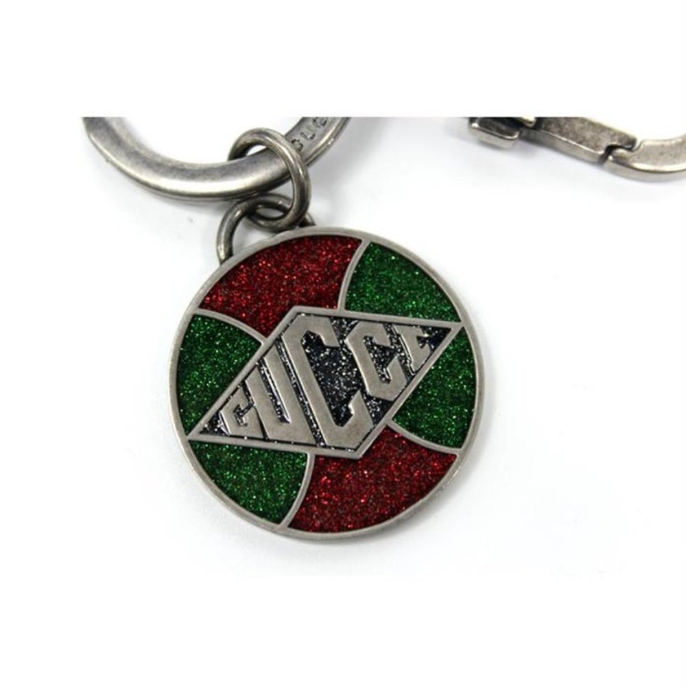 Gucci Green and Red Sparkle Keychain in Silver - Picture 4 of 4